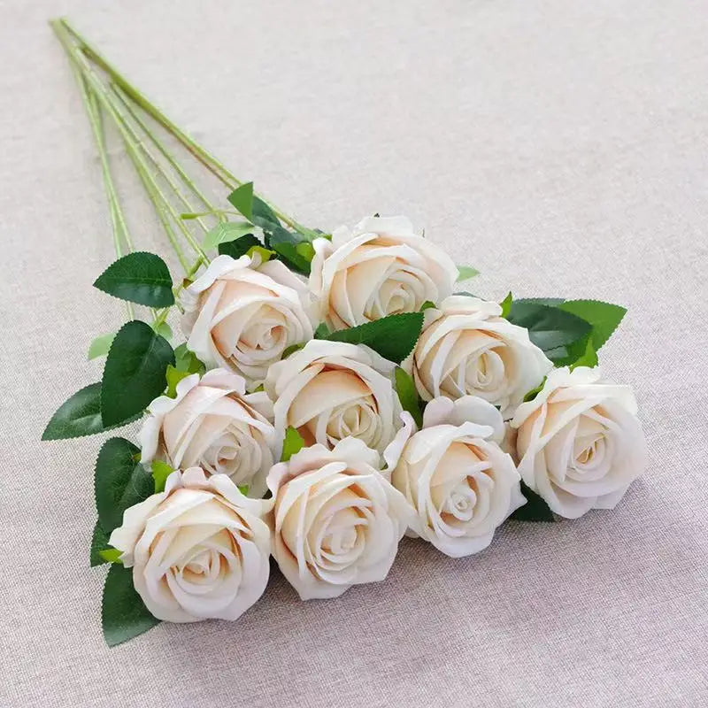 1/5/10/20 pieces artificial roses, flower branch, artificial red roses, realistic fake roses for wedding home decoration