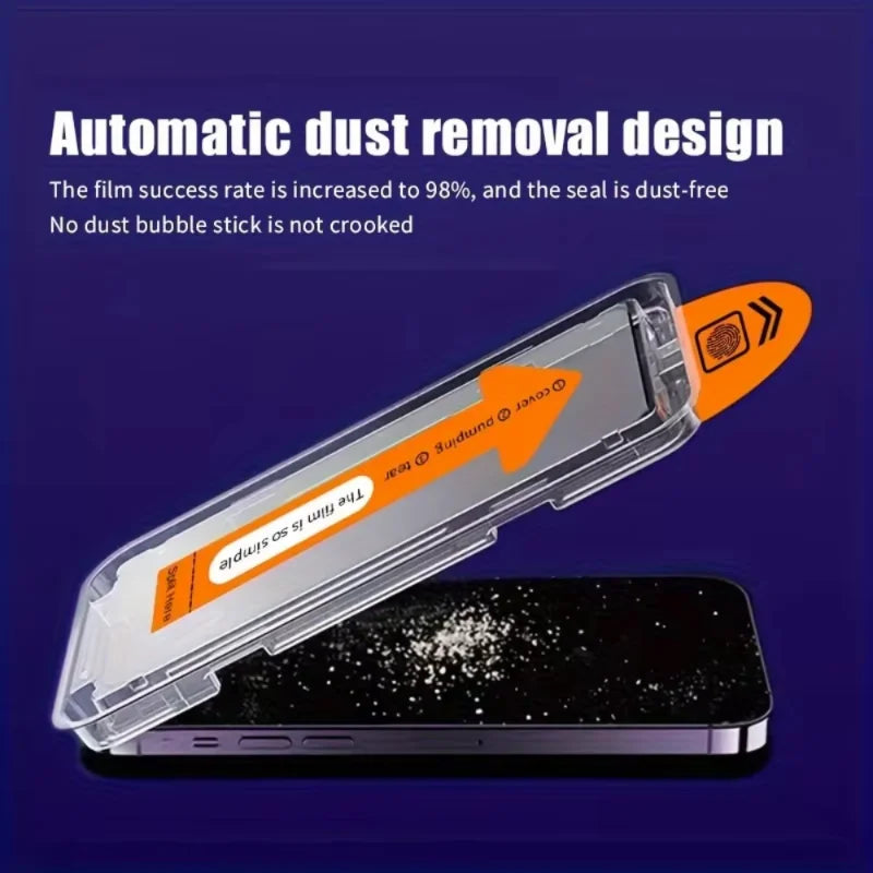 5 HD Tempered Glass Screen Protectors for iPhone 17 16 Pro Max 15 14 11 12 13 mini XR XS Dust-Free Installation Scratch-Proof