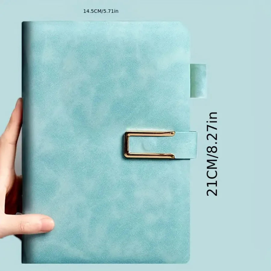 Personalized vintage A5 leather notebook, soft cover, ideal for business meetings, college journaling