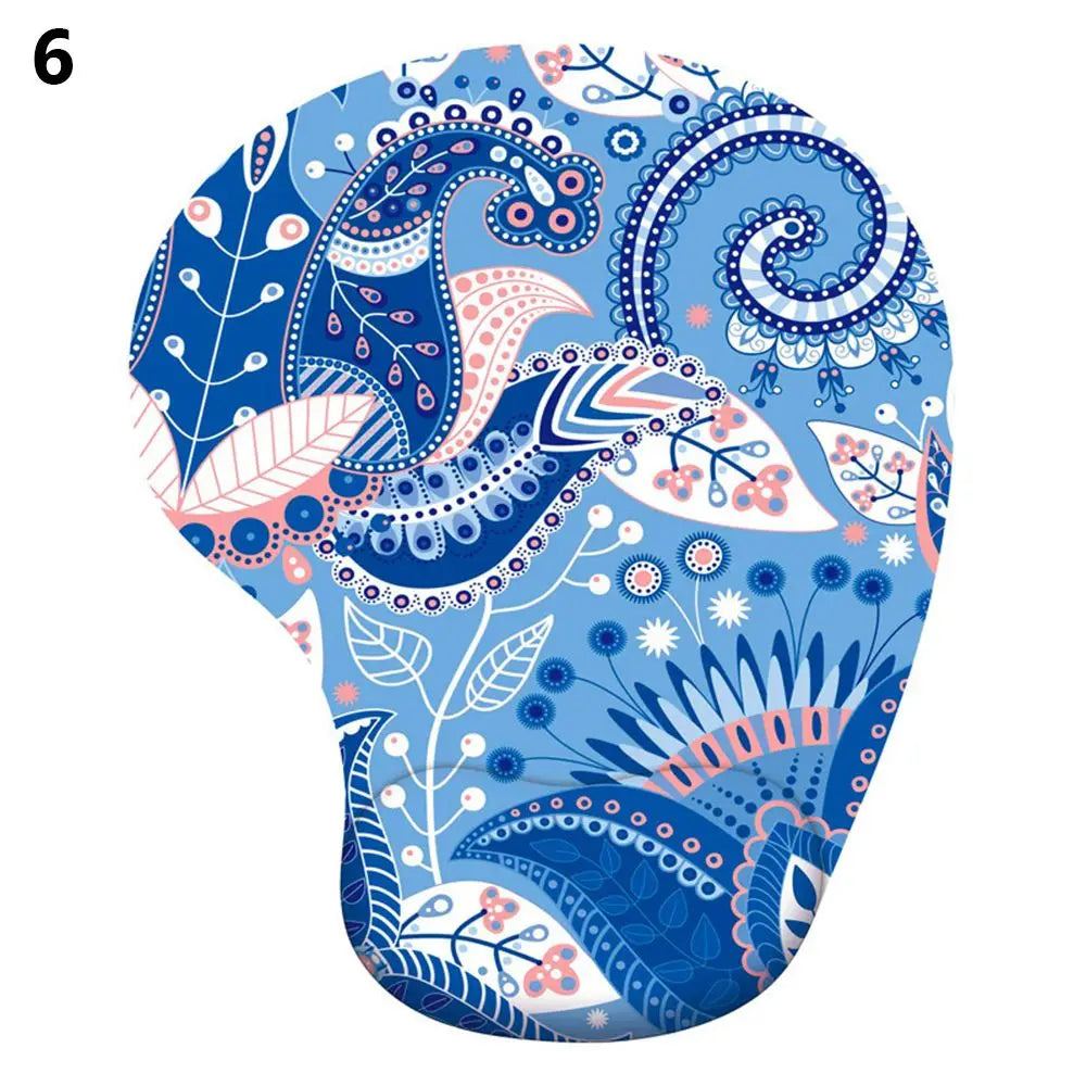 Silicone mouse pad with wrist rest, ergonomic, non-slip, for gaming, desktop, PC, laptop