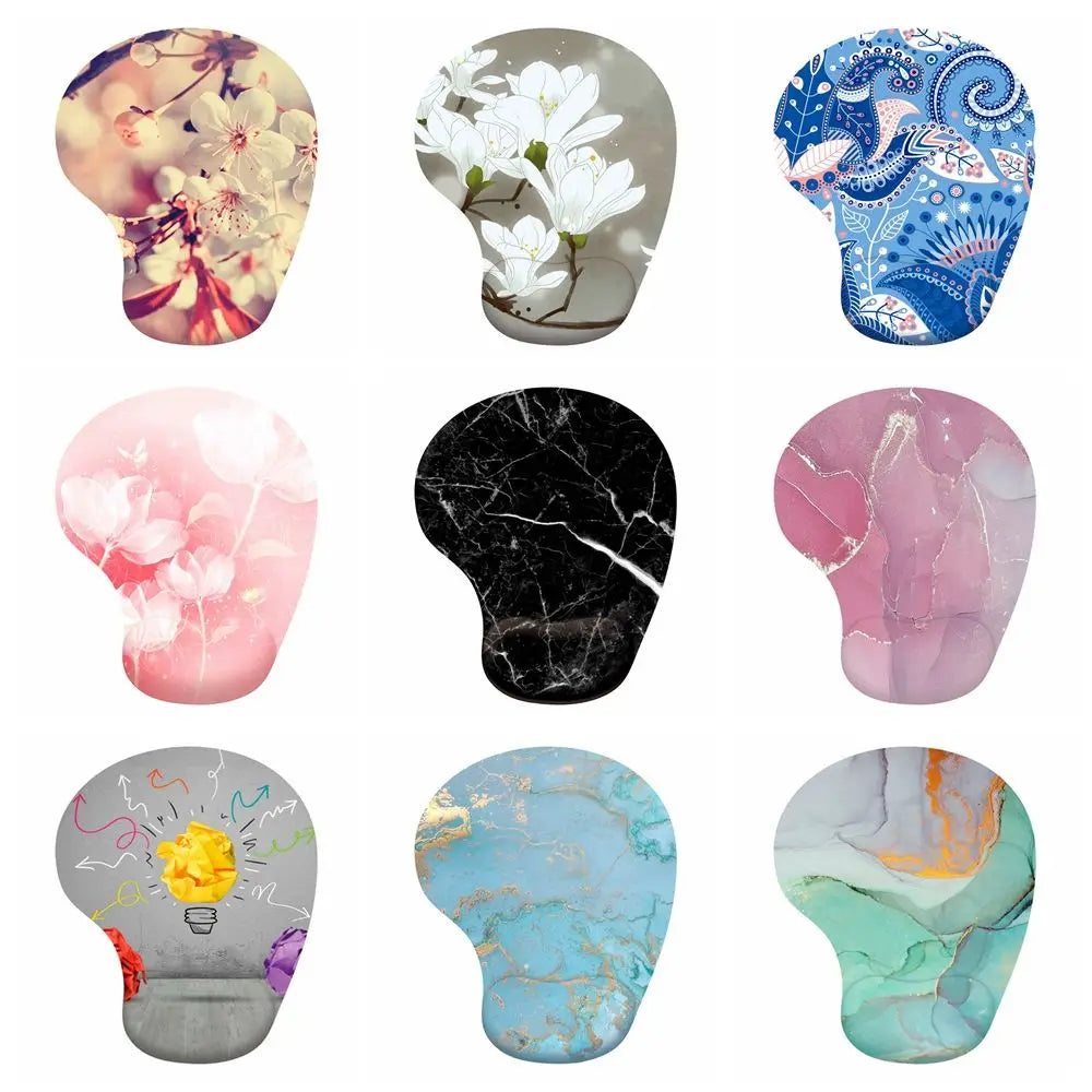 Silicone mouse pad with wrist rest, ergonomic, non-slip, for gaming, desktop, PC, laptop