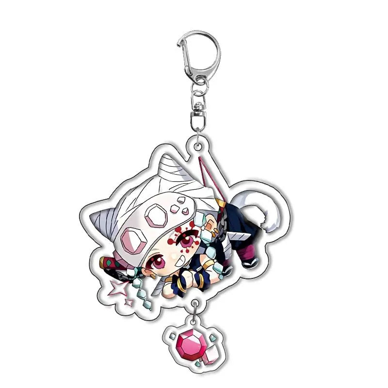 Demon Slayer Tanjiro Zenitsu Double-Sided Acrylic Keychain 5.5cm Anime Accessories