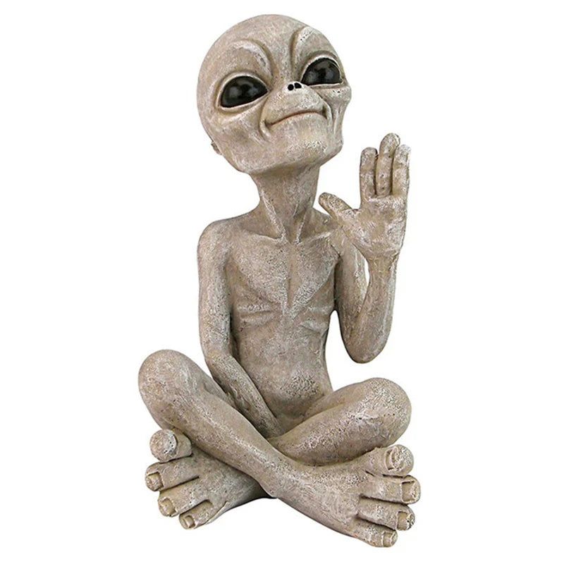 Alien resin statue, ornament, alien garden sculptures and statues, the best artistic decoration for indoors, outdoors, home or office, collectible