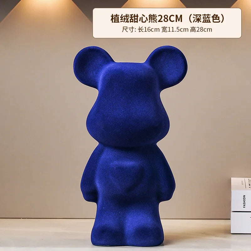 Violent bear for living room, TV stand, high-end luxury light, ceramic wine cabinet decoration, home decor, new house