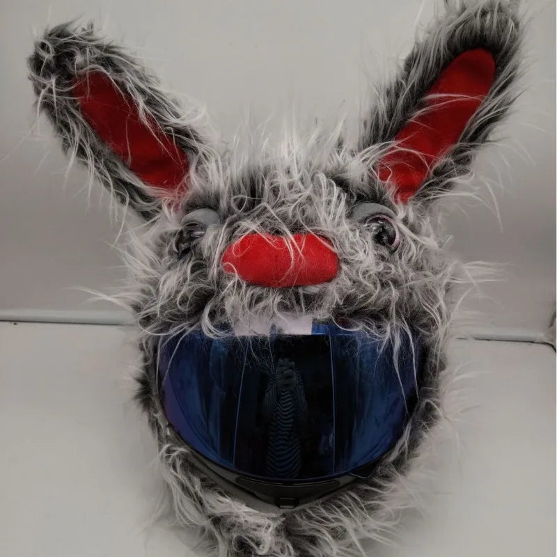 Cubierta protectora para casco, conjunto de felpa esponjosa de dibujos animados para motocicleta, funda protectora de cara completa, especial de seguridad para motocicleta - CR mark