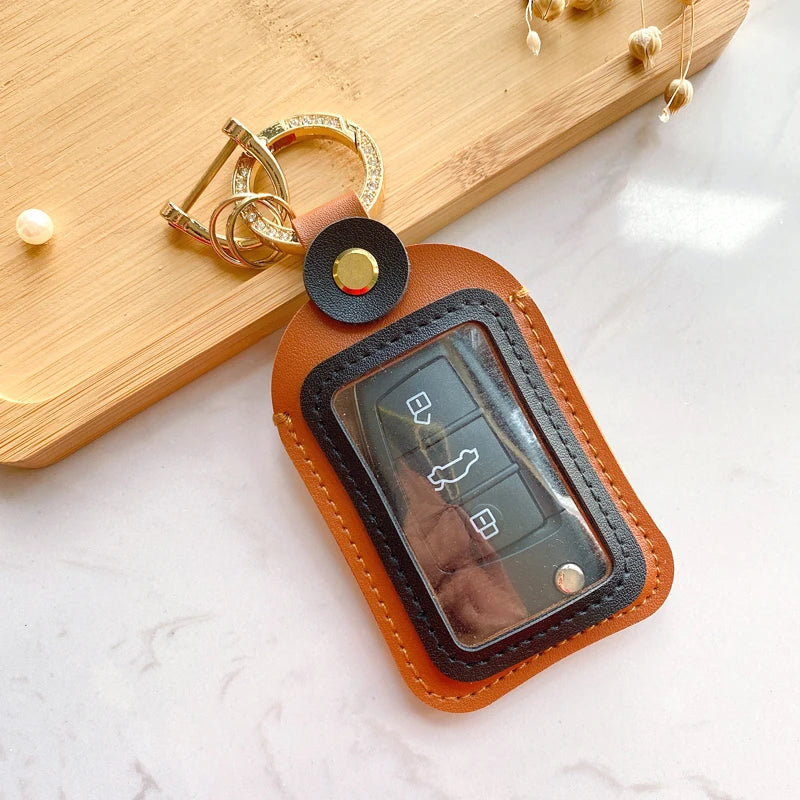 Bolsa de almacenamiento de llaves Universal 4,5*8cm funda para llave de coche accesorios de carcasa de protección remota