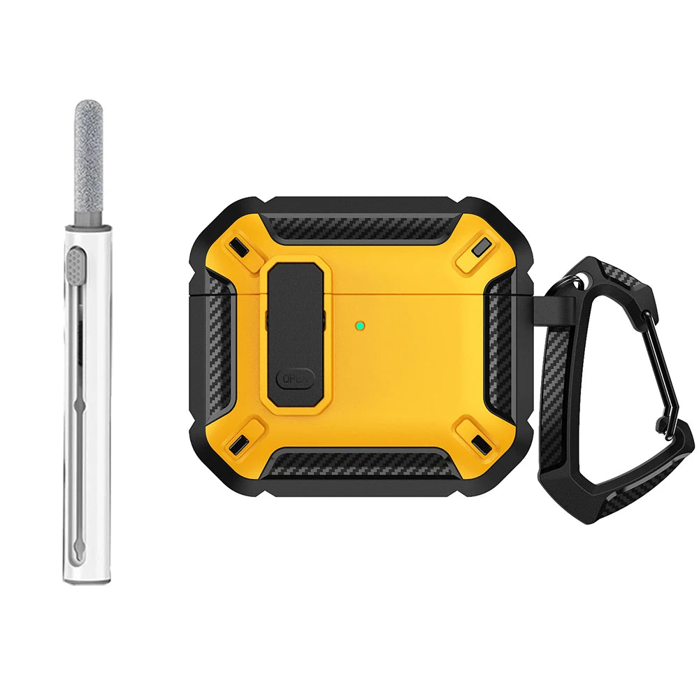 Secure Lock Case for AirPods 4, Protective TPU PC Case for Apple AirPods 4, Headphone Accessories with Hook