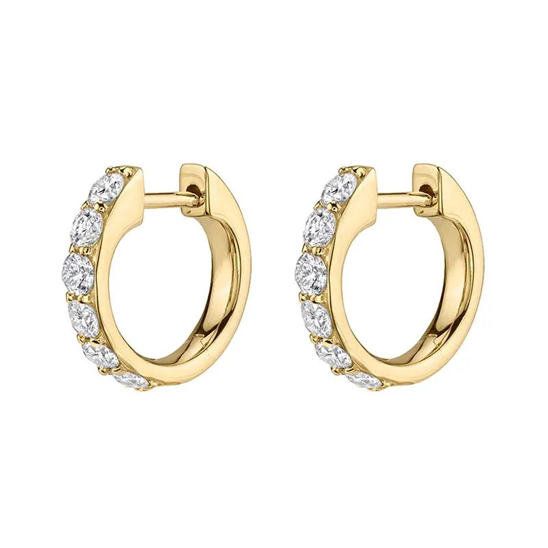 CRMYA-pendientes de aro de Color dorado y plateado para mujer, aretes con pasador, Piercing de circón, joyería personalizada al por mayor - CR mark