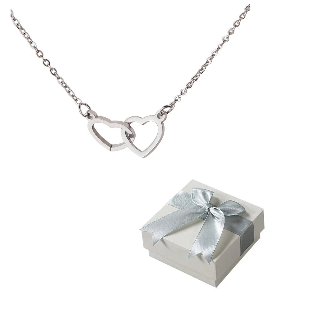 PolishedPlus - Personalized Name Heart Necklace, Custom Jewelry, Rotating Rose Box Pendant Necklace for Women, Wife, Valentine's Day