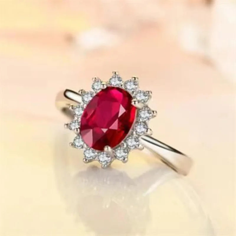 Corte de 3,2 quilates para crear anillo de circón azul anillo de compromiso con dije original - CR mark