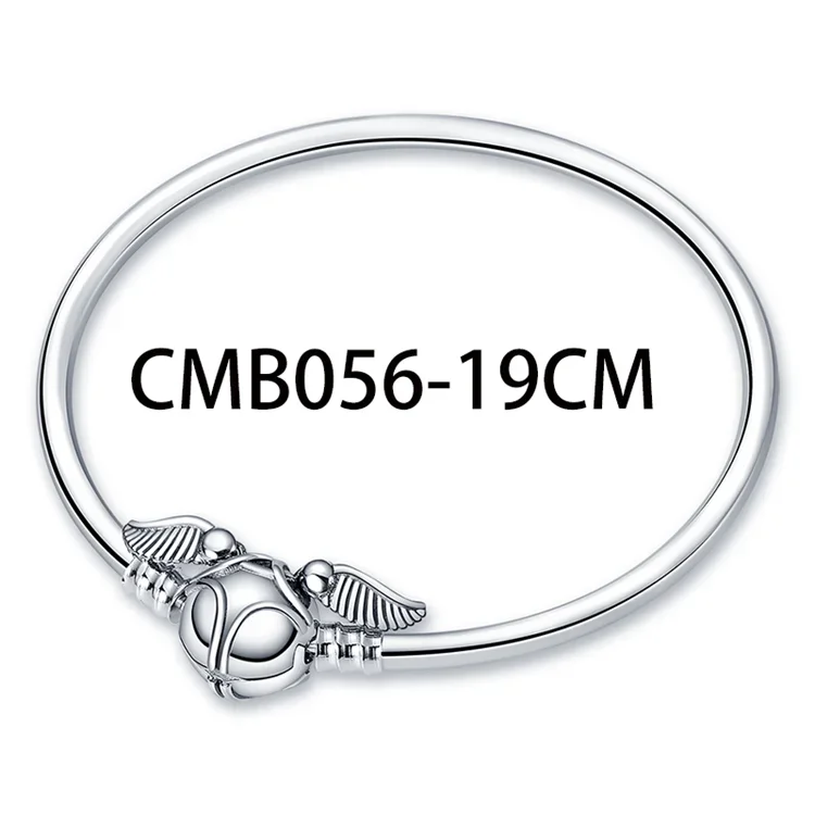 Cuentas MINISO de Plata de Ley 925 para pulseras de Potter de Harry 3mm originales 925, colgante para mujer, joyería DIY, regalos - CR mark