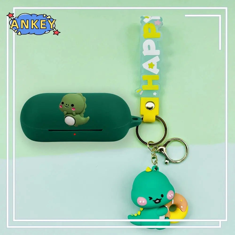 Silicone case for OPPO Enco Buds2 Pro, cute panda earphone case, soft protective cover, leather with pendant