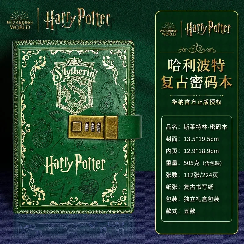 Authentic New Retro Potter Four Academy Password Notebook, Color Pages, A5 Anime Notebook, Cartoon Log Writing Book for Students, Gift Toy