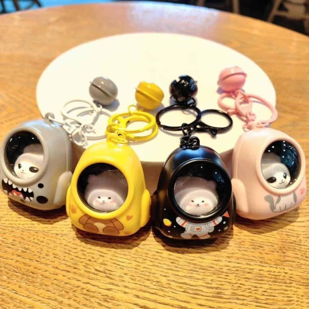 Cute Glowing Bear Keychain, Light Up Cat Night Light, Starry Sky Backpack Keychain, Lovely Handbag Keychain for Mobile Phone, Pendant Gifts