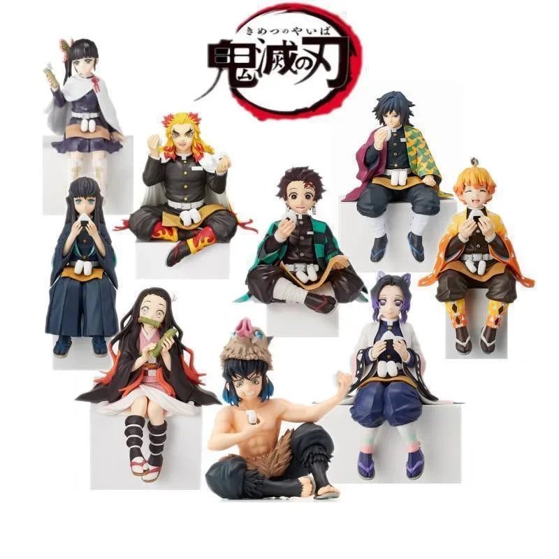 Figuras de acción de Demon Slayer de Anime, Tanjirou Tomioka GiyuuZenitsu Kochou Nezuko, figura de Anime para coleccionar muñecos de juguete para niños - CR mark