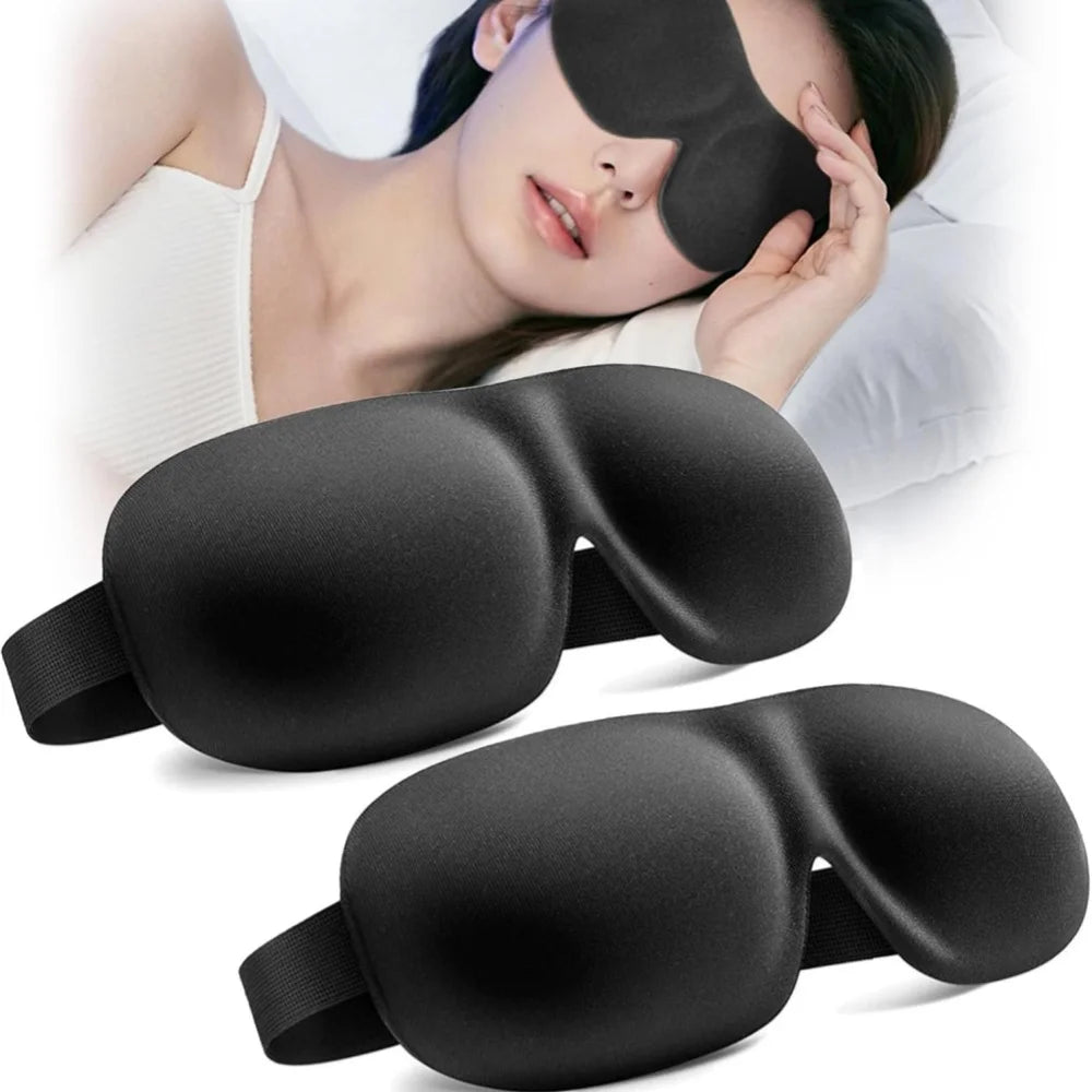 3D Blindfolded Sleep Mask, Sleep Aid, Soft Memory Foam Eye Mask for Sleeping, Travel Lock, Lightweight Eye Cover
