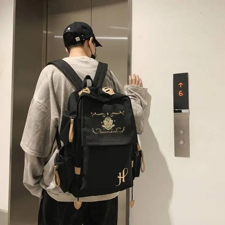 Mochila de Harry Potter, bonito y elegante diseño de dibujos animados, bolso de hombro personalizado de gran capacidad, regalo de cumpleaños para un amigo