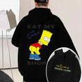 Sudadera con capucha Disney Simpson Burger para Otoño/Invierno 2025, sudadera con capucha 100% algodón holgada informal de moda Unisex