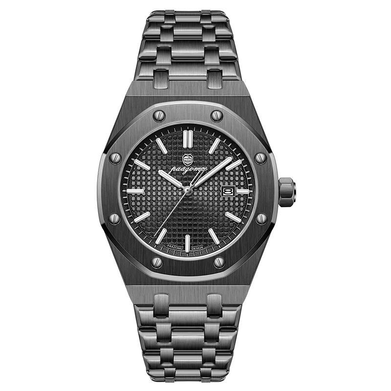 PAAZOMU, reloj Original de alta calidad para hombre, resistente al agua, fecha luminosa, reloj de lujo para hombre, relojes de cuarzo de acero inoxidable para hombre + caja - CR mark