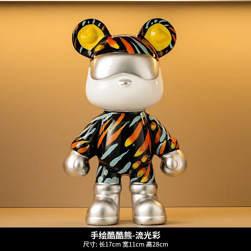 Violent bear for living room, TV stand, high-end luxury light, ceramic wine cabinet decoration, home decor, new house