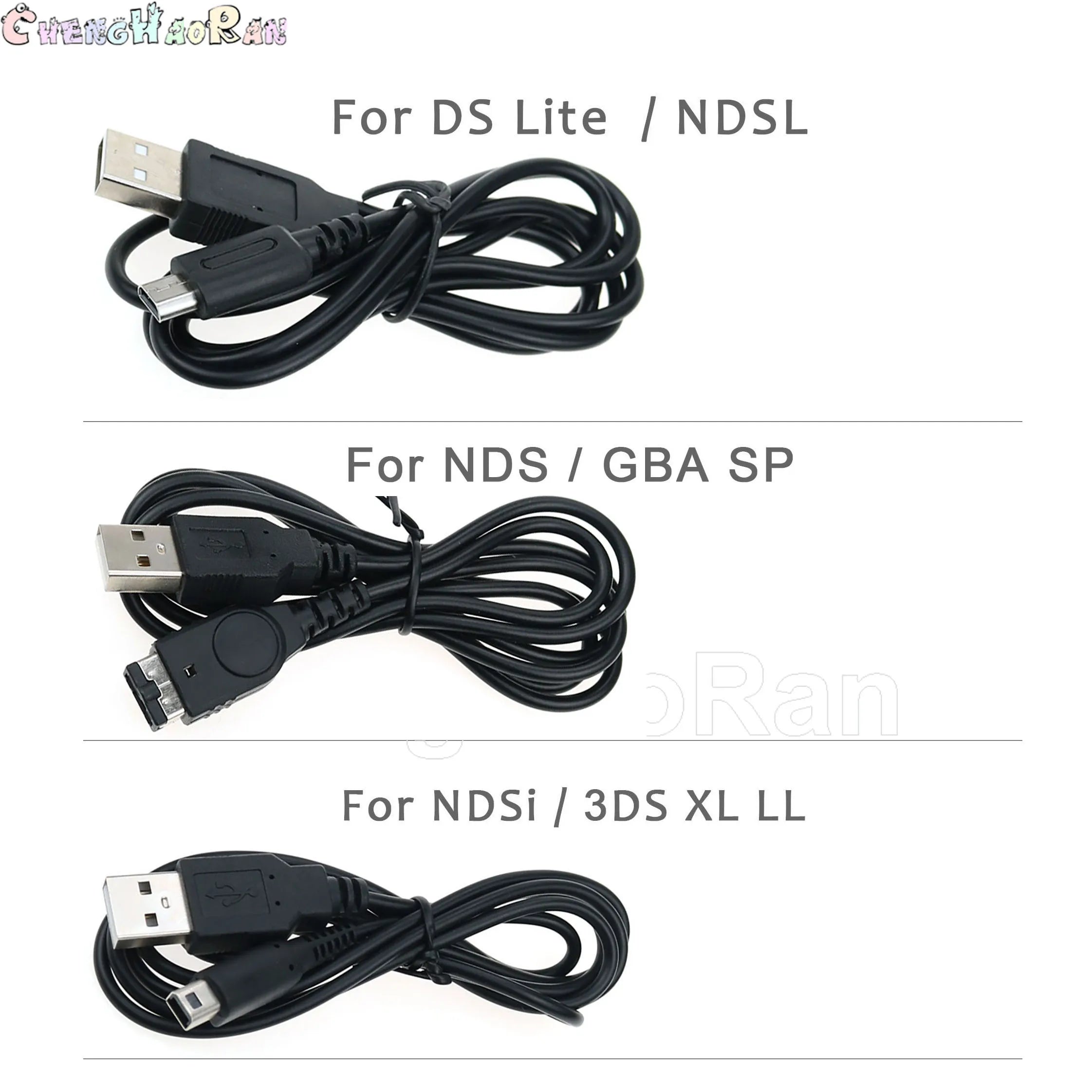1 unidad nuevo juego cargador de datos USB Cable de alimentación de carga para Nintendo DS Lite DSL NDSL para NDSi 3DS nuevo 3DS XL LL NDS GBA SP