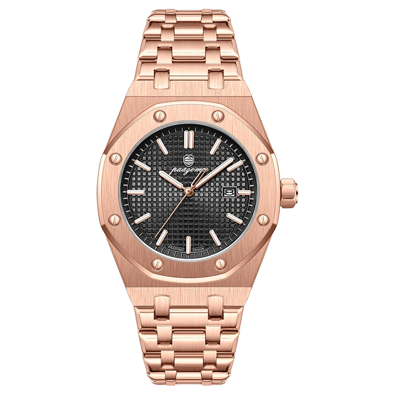 PAAZOMU, reloj Original de alta calidad para hombre, resistente al agua, fecha luminosa, reloj de lujo para hombre, relojes de cuarzo de acero inoxidable para hombre + caja - CR mark