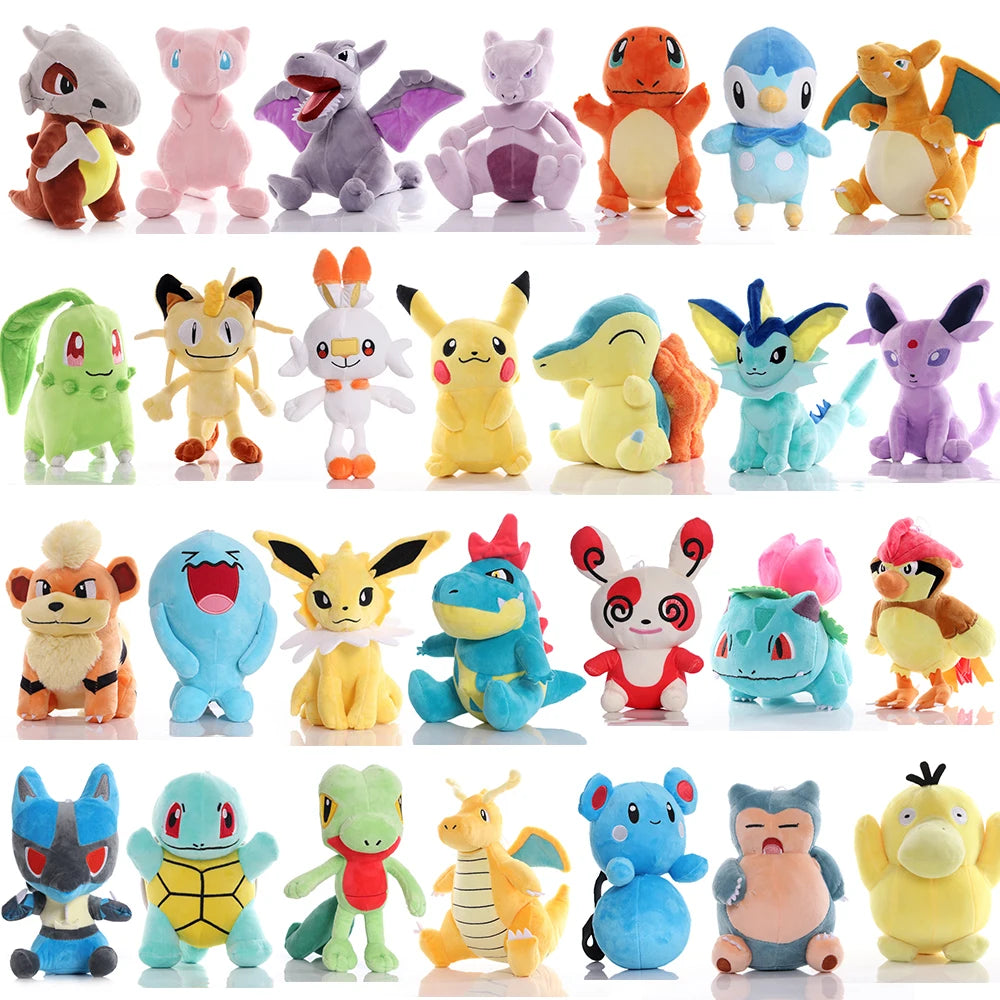 Lindo juguete de peluche de Pikachu Pokemon Charmander Squirtle Bulbasaur muñeco de peluche Eevee Scorbunny Gengar Snorlax regalos de navidad - CR mark