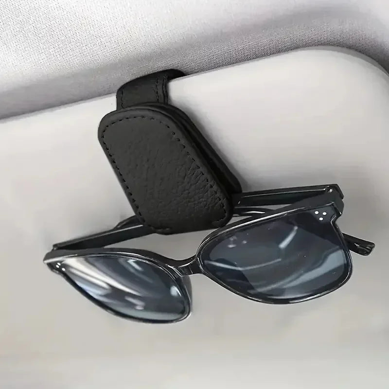 Soporte para gafas de sol, 1 Uds., adecuado para sombrillas de coche, Clip magnético para gafas de sol de cuero y Clip para billetes, accesorios para sombrilla de coche