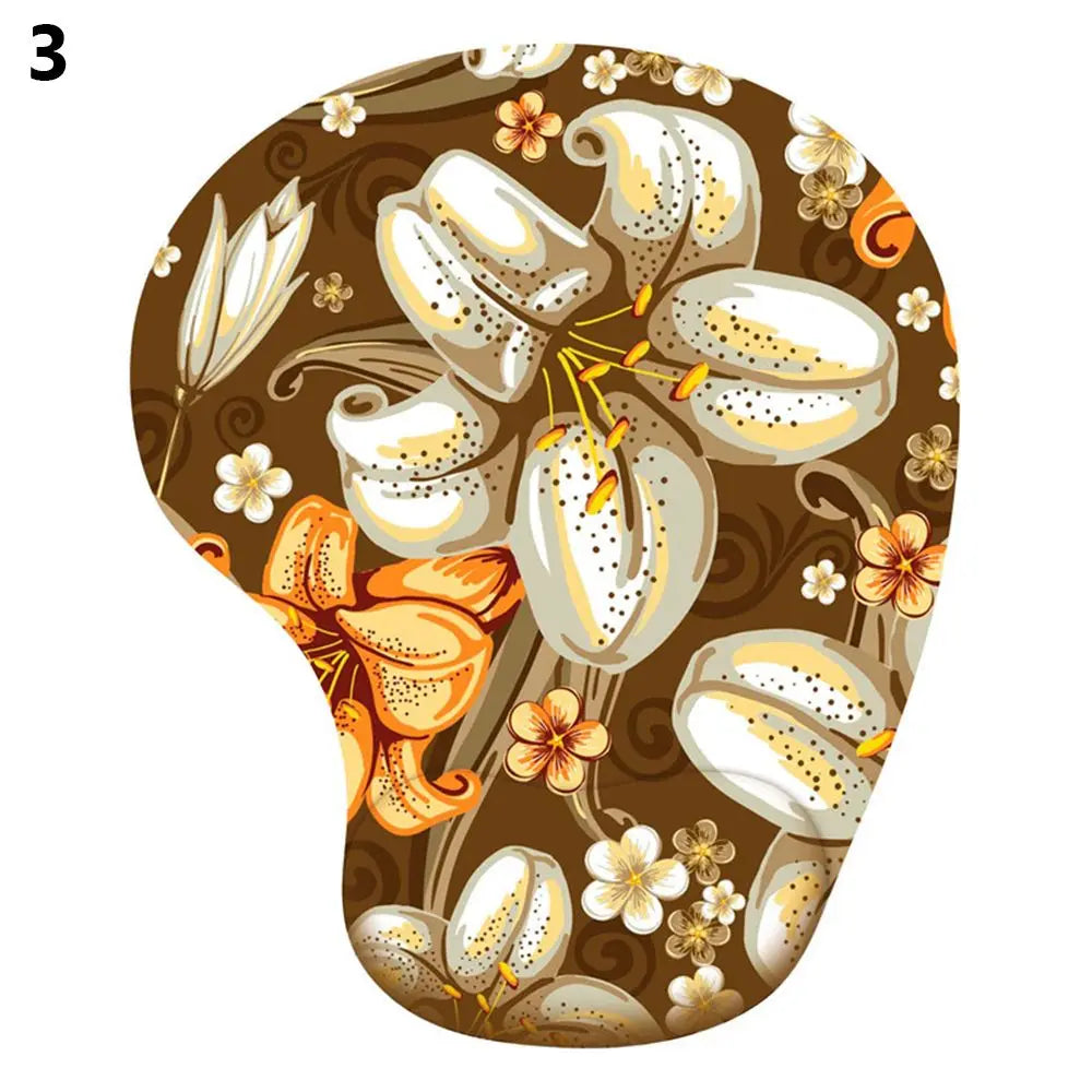 Silicone mouse pad with wrist rest, ergonomic, non-slip, for gaming, desktop, PC, laptop