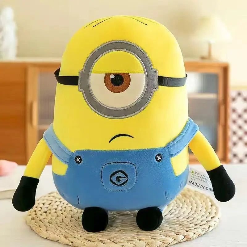 Despicable Me película de dibujos animados juguetes de peluche lindo Minion Plushie Bob Stuart Kevin cosas suaves muñeca decoración de la habitación regalo de cumpleaños para niños - CR mark