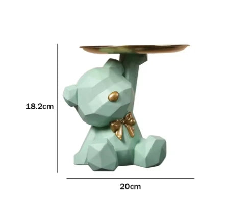 Kawaii Geometric Bear and Butterfly Tray, Living Room Desk Decoration, Assorted Candy Storage Tray, Home Decor