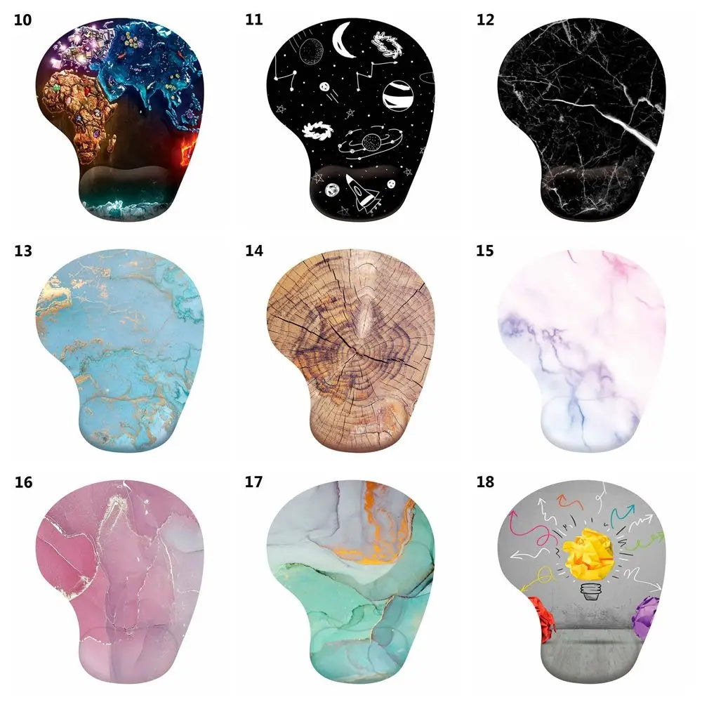 Alfombrilla de silicona para ratón con reposamuñecas, ergonómica, antideslizante, para juegos, escritorio, PC, ordenador portátil