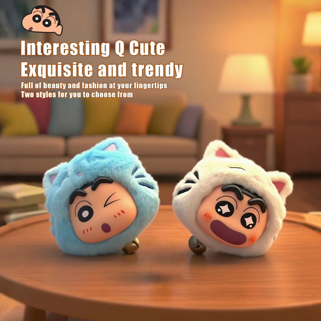 Crayon Shinchan Soporte para teléfono con muñeco de peluche lindo 360 °   Soporte para teléfono de oficina portátil giratorio, escalable y plegable