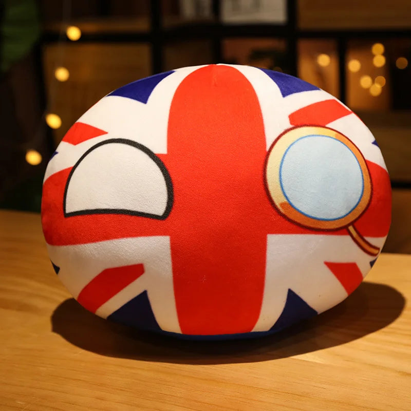 Polandball-juguetes de peluche de 10-40cm, Countryball, URSS, EE. UU., Francia, Rusia, Reino Unido, Japón, Alemania, CANANDA, Italia, muñeca Kawaii, almohada, lindo regalo para niño - CR mark