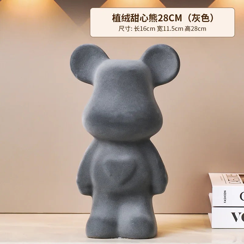 Violent bear for living room, TV stand, high-end luxury light, ceramic wine cabinet decoration, home decor, new house