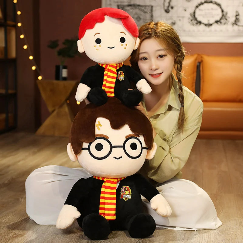 Tamaño grande encantador Harry Potter Plushies dibujos animados relleno Anime Ron Weasley juguete de peluche almohada decoración del hogar regalos de muñecas suaves - CR mark