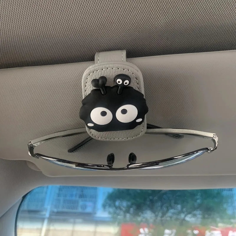 Clip para gafas de coche, estante de almacenamiento para visera de coche, soporte magnético creativo multifuncional para gafas de sol de coche, estuche para gafas