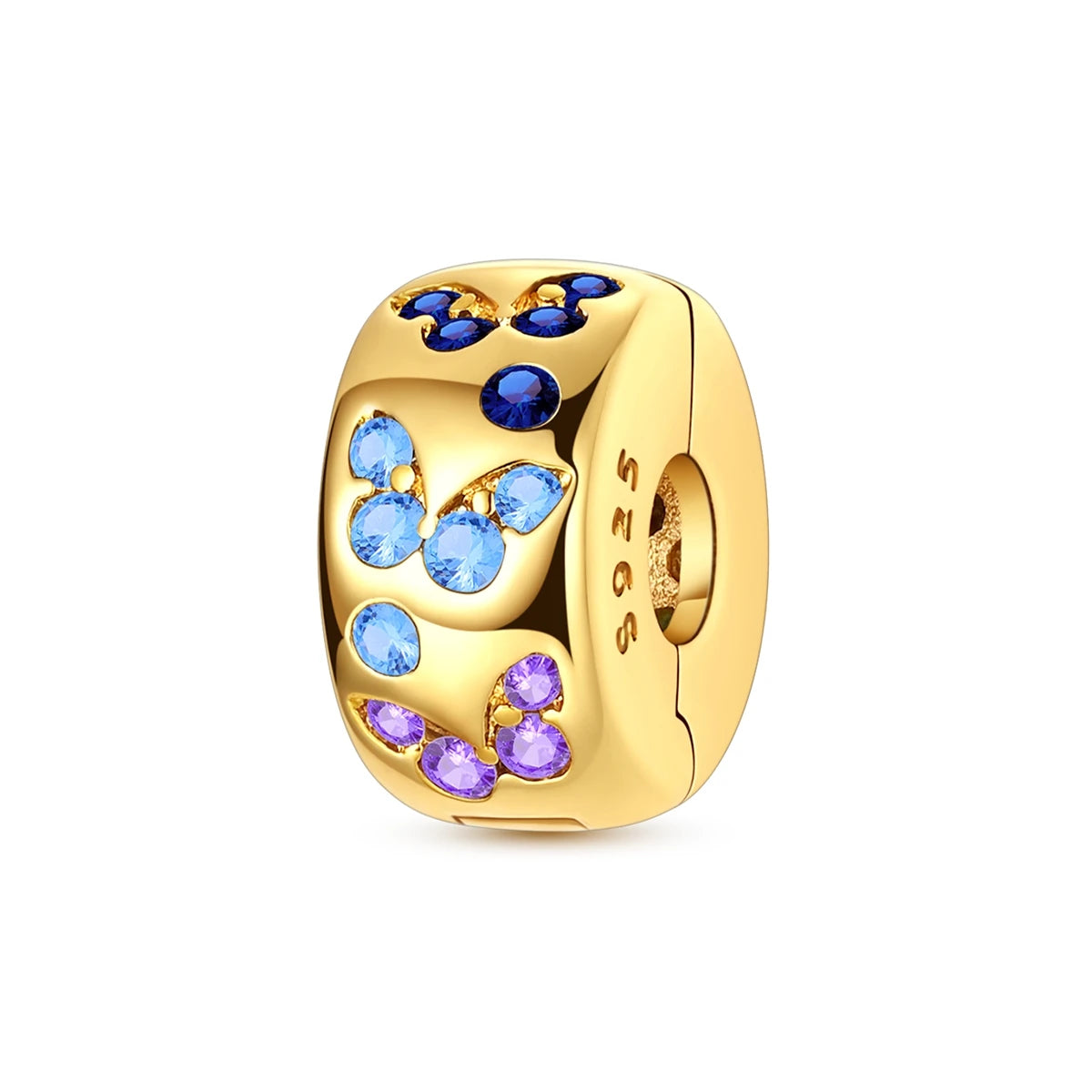 Cuentas de dijes originales de Plata de Ley 925, leopardo dorado, luciérnaga, mariposa, globo aerostático, cuentas aptas para pulsera DIY, joyería fina - CR mark