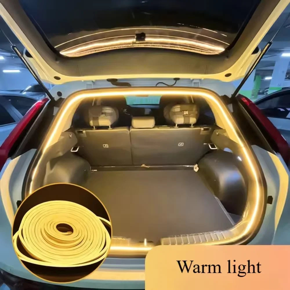 High Brightness Car Trunk Lighting, Ambient Light, Interior Decoration, LED Wiring, Free Automatic Detection, 2/4M Tailgate Light Strip
