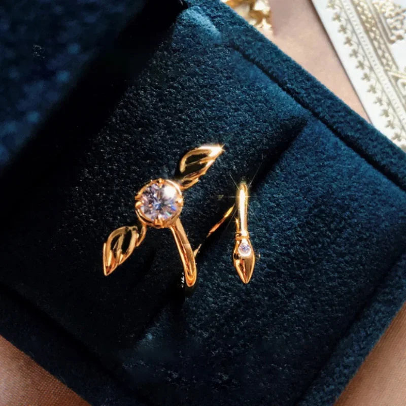 Plata de Ley 925 HP Cosplay Hary Potters bola de francotiro de oro anillo giratorio ajustable accesorios de joyería mujeres hombres regalos para parejas - CR mark