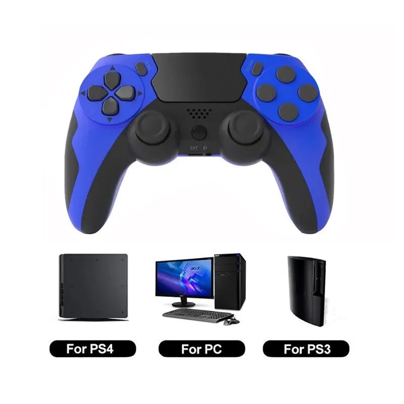 GAMINJA-mando inalámbrico P48 con giroscopio de seis ejes, controlador de juego para PS4, PS3, consola Wins 7, 8, 10, Joystick de PC de doble vibración - CR mark