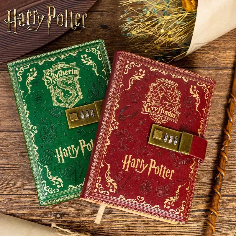 Authentic New Retro Potter Four Academy Password Notebook, Color Pages, A5 Anime Notebook, Cartoon Log Writing Book for Students, Gift Toy