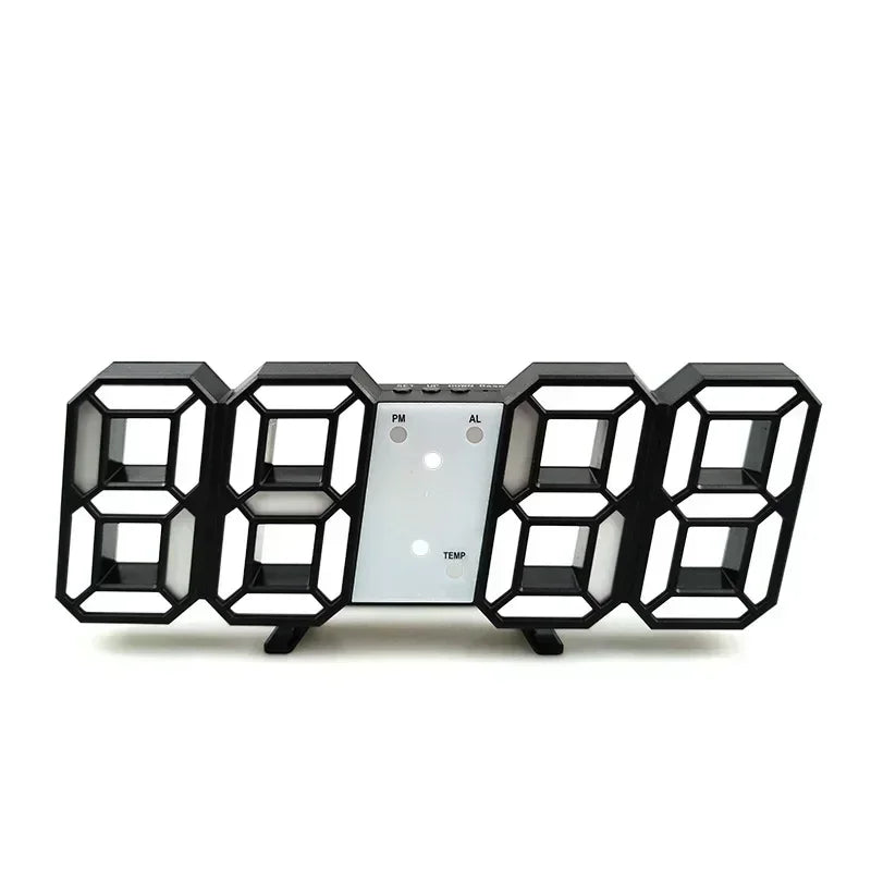 Purchase products, 3D LED Digital Alarm Clock, Wall Clock, Time/Date/Temperature for Home/Kitchen/Office, Garden Decoration