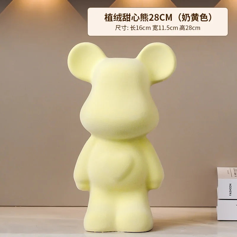 Violent bear for living room, TV stand, high-end luxury light, ceramic wine cabinet decoration, home decor, new house
