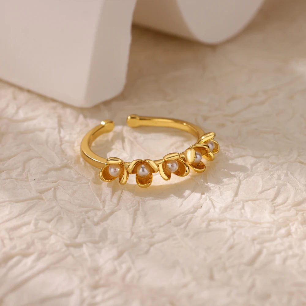 Anillos geométricos de circón de acero inoxidable para mujer, joyería de lujo con mal de ojo, Color dorado, ajustable, joyería estética de boda a la moda, regalo