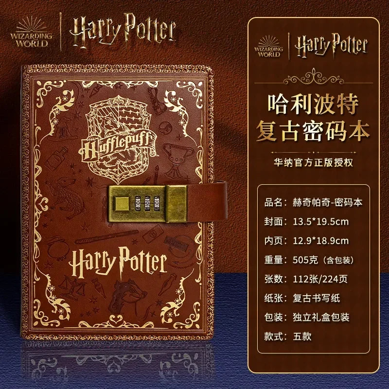 Authentic New Retro Potter Four Academy Password Notebook, Color Pages, A5 Anime Notebook, Cartoon Log Writing Book for Students, Gift Toy