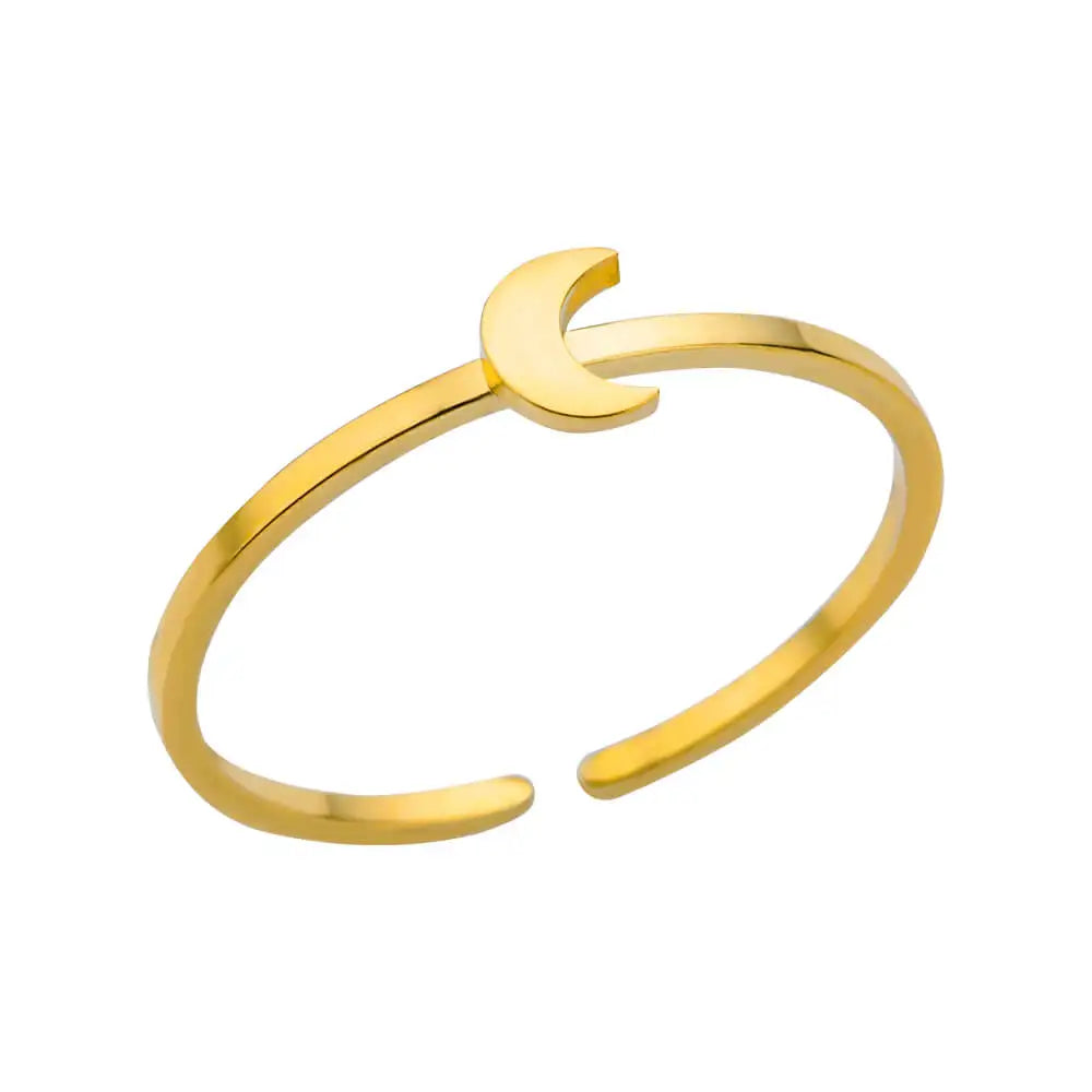 Anillos de concha de acero inoxidable 316L para mujer, anillos abiertos ajustables de Color dorado, joyería femenina, regalos de bodas, nueva moda