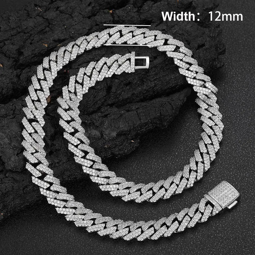 Envío Directo, collar de cadena de eslabones cubanos de Hip Hop, chapado en oro de 18k, 10/12/14/15/20mm, diamante helado CZ, regalo para él/la - CR mark
