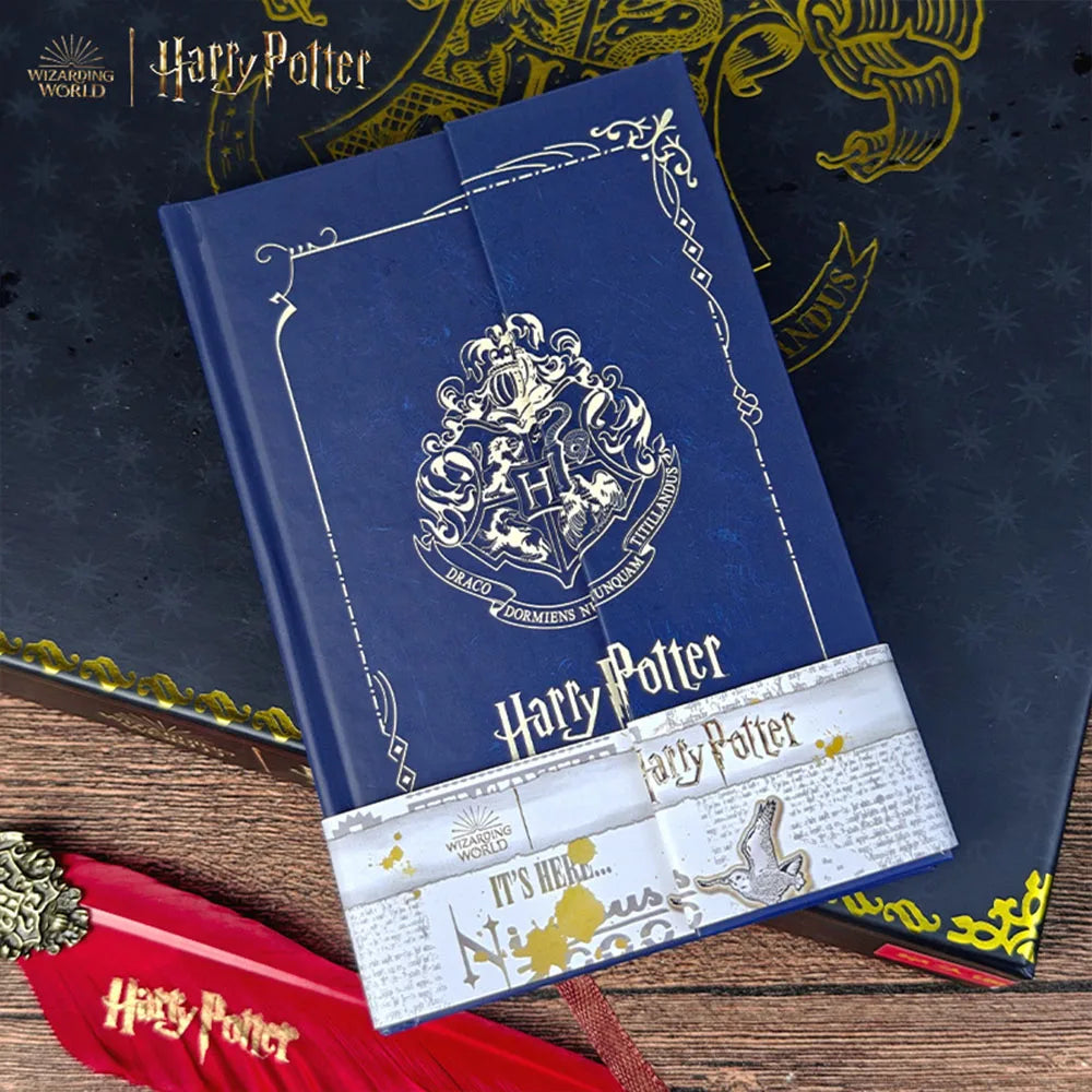 Genuine Harry Potter Magic Authentic Retro Notebook Hogwarts Slytherin Color Page Notebooks Student Cartoon Diary Book Gifts