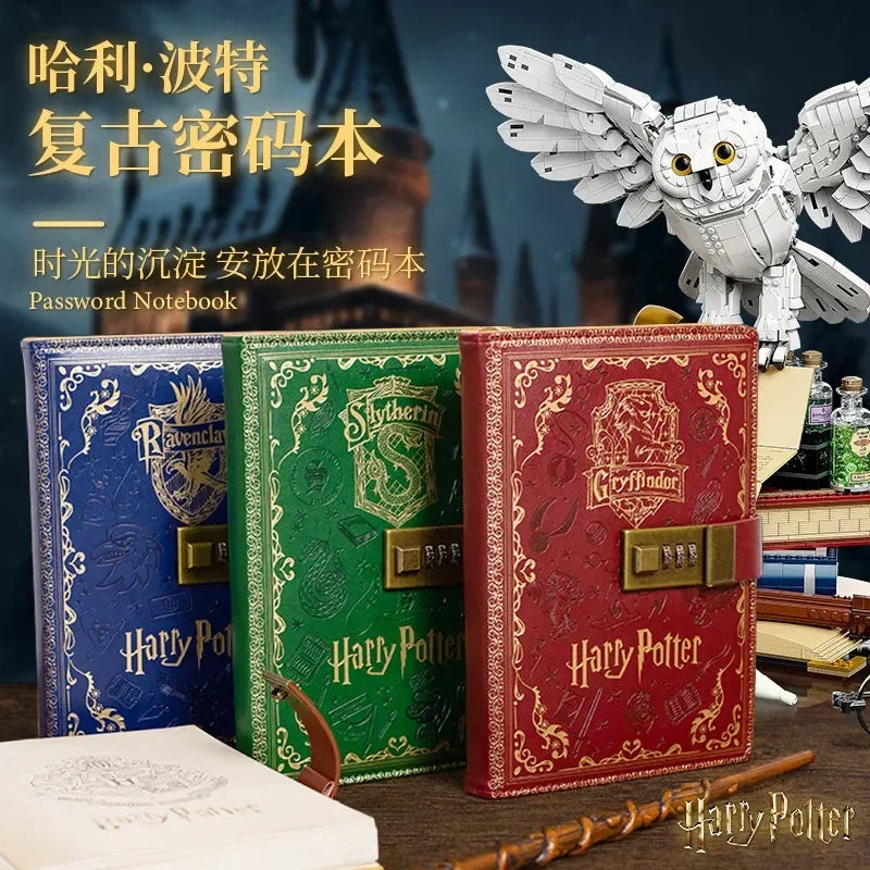 Authentic New Retro Potter Four Academy Password Notebook, Color Pages, A5 Anime Notebook, Cartoon Log Writing Book for Students, Gift Toy